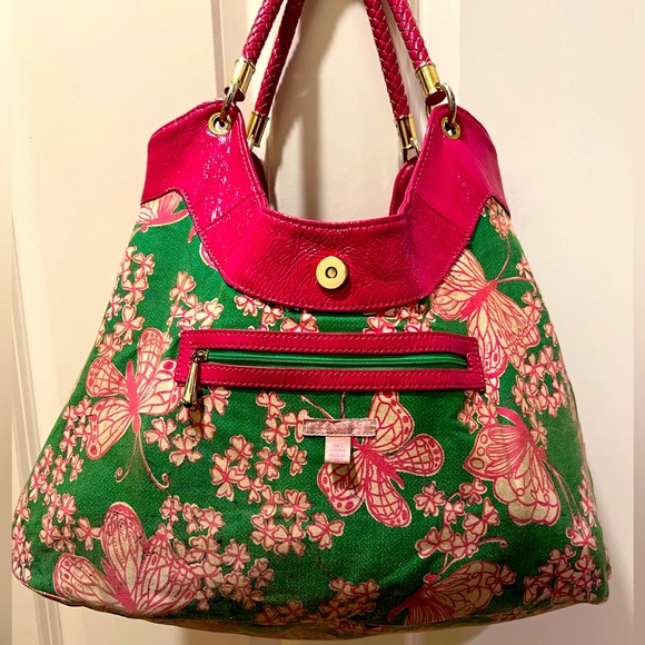 Lilly Pulitzer Floral Butterfly Print Tote - Picture 3 of 5